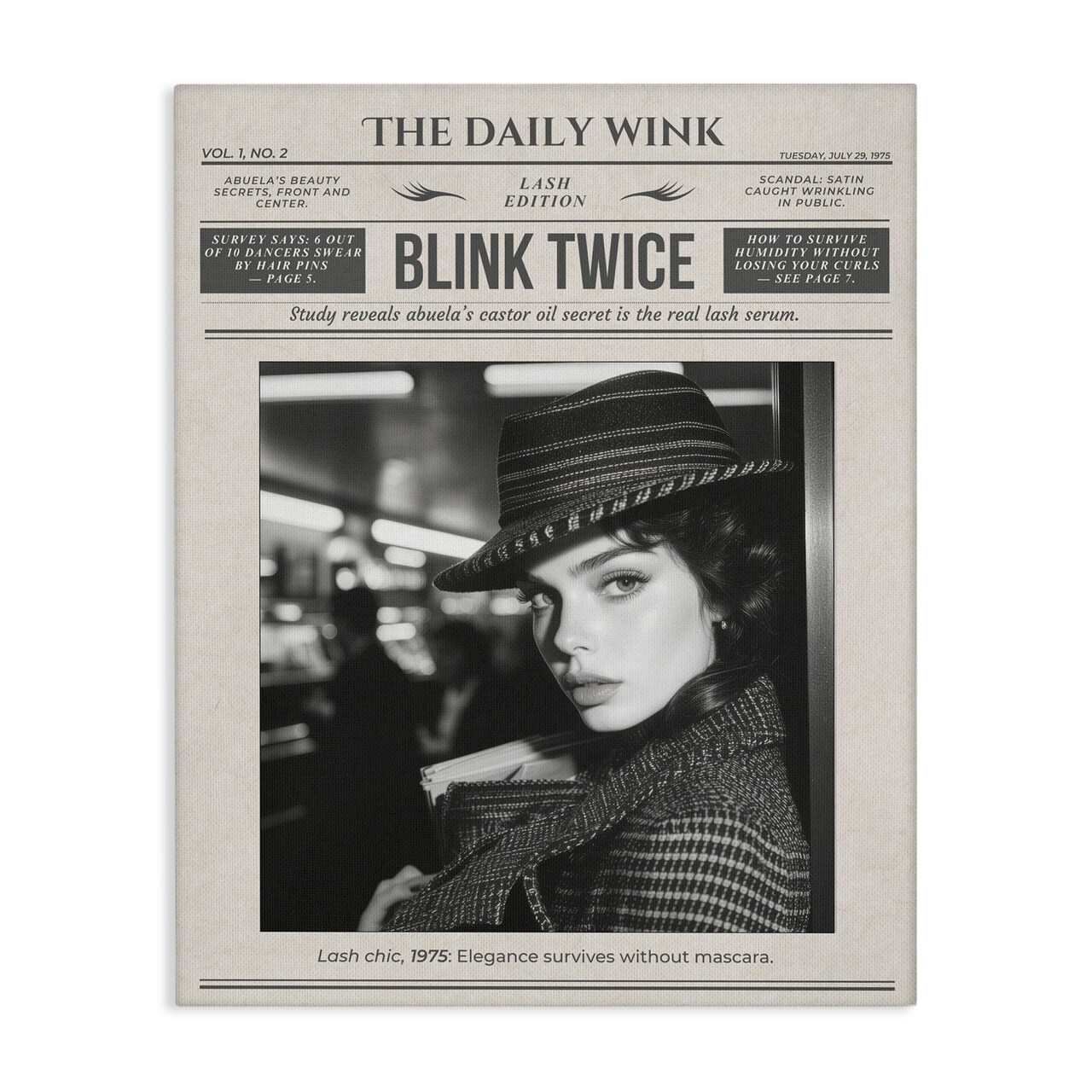 Stupell Industries The Daily Wink Magazine Canvas, design by A Barefoot Stylist